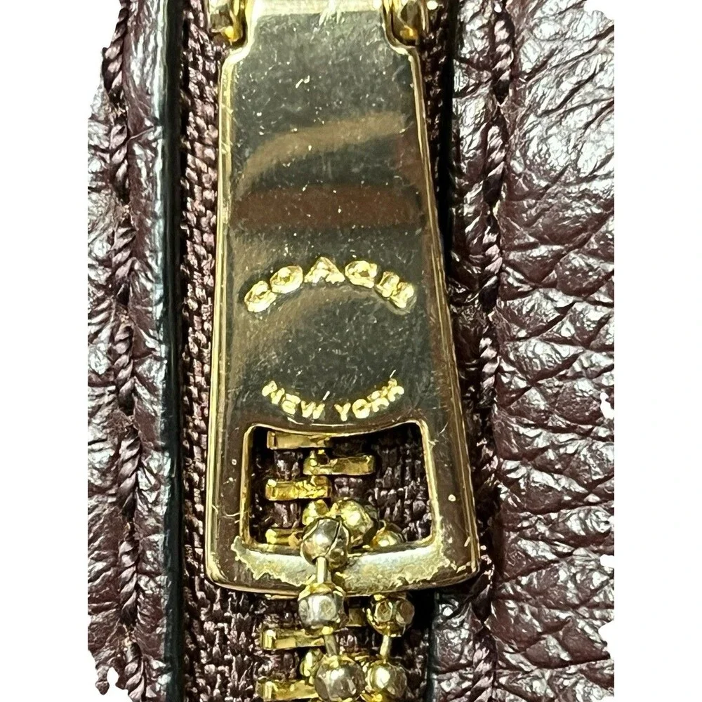 Coach Andi Mini Backpack Burgundy With Pink Glitter Spell Out